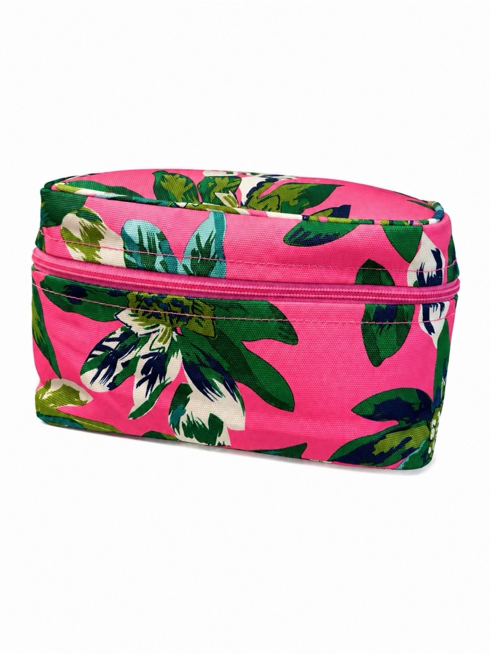Vera Bradley Pink Floral Print Travel Cosmetic Case